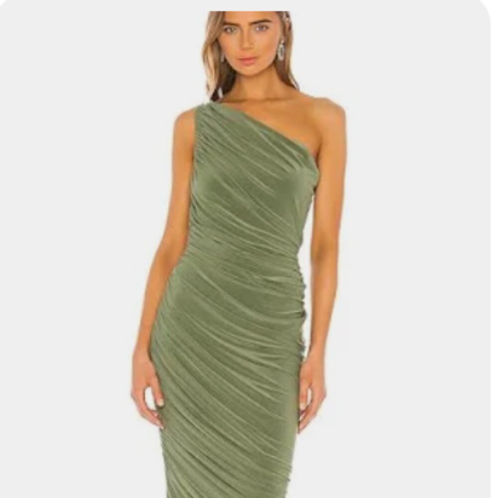 Norma Kamali Sage Green Dress